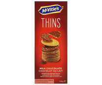 Galletas Digestive chocolate con leche THINS Mc VITIE`S 150 g. Galletas Digestive chocolate con leche THINS Mc VITIE`S 150 g.