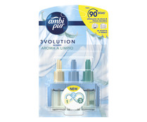 Recambio para ambientador eléctrico con aroma limpio AMBIPUR 3 uds. 20 ml.