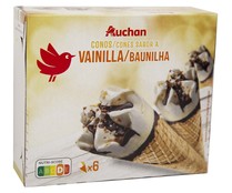 Cono de helado de vainilla y chocolate PRODUCTO ALCAMPO 6 x 120 ml.