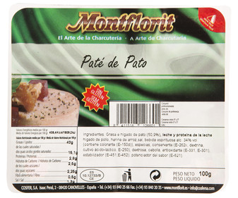 Paté de pato 100 gramos Paté de pato 100 gramos