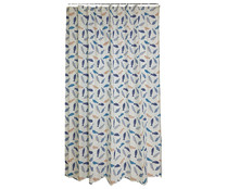 Cortina de baño tejido PEVA con estampado de peces, 180x200 cm. ACTUEL.