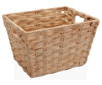 Cesta con asas, color natural, 29x24x19 cm, VERSA.
