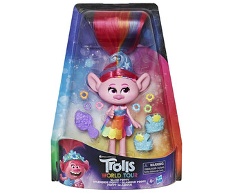 Surtido de muñecas Poppy Glam Rock con accesorios, World Tour TROLLS. Surtido de muñecas Poppy Glam Rock con accesorios, World Tour TROLLS.