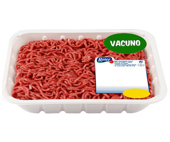 Bandeja con preparado de carne picada de vacuno ROLER 800 g. Bandeja con preparado de carne picada de vacuno ROLER 800 g.