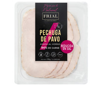 Pechuga de pavo reducida en sal y cortada en finas lonhcas FRIAL 100 g.