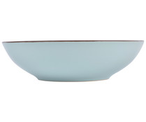 Plato hondo de gres color azul decorado vintage, 20 centímetros Spark STONEWARE.