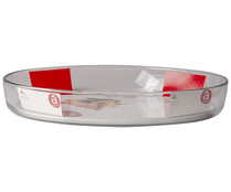 Fuente de vidrio ovalada apta para horno, capacidad de 4 litros, 40cm. ACTUEL.