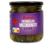 Pepinillos medianos en vinagre extra PRODUCTO ALCAMPO frasco de 180 g.