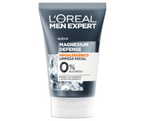 Gel limpiador facial hipoalergénico, para pieles sensibles L´ORÉAL MEN EXPERT Magnesium defense 100 ml.