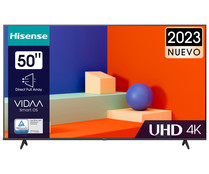 Televisión 127 cm (50") DLED HISENSE 50A6K 4K, HDR10+, SMART TV, WIFI, BLUETOOTH, TDT HD, USB reproductor, 3HDMI, 60HZ.