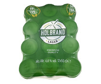 Cerveza clásica HOLBRAND, pack 12 latas de 50 cl.
