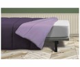 Relleno nódico de fibra reciclada bicolor revesible para cama de 150cm, 300g/m², SAVEL, color morado/lila.
