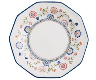 Plato para postre octogonal fabricado en loza inglesa color blanco, 20 cm. Bengal CHURCHILL. Plato para postre octogonal fabricado en loza inglesa color blanco, 20 cm. Bengal CHURCHILL.