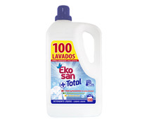 Detergente líquido para lavado ropa a mano y máquina EKOSÁN 100 ds 5 l.