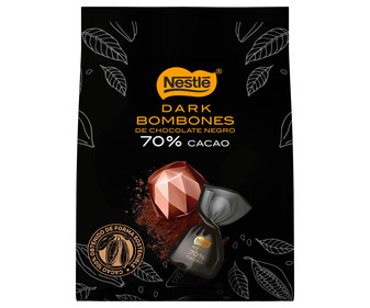 Bombones de chocolate negro 70% NESTLÉ Dark 165 g. Bombones de chocolate negro 70% NESTLÉ Dark 165 g.