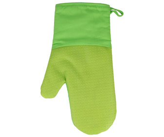 Guante para horno de silicona y algodón, color verde, METALTEX. Guante para horno de silicona y algodón, color verde, METALTEX.