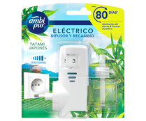 Ambientador eléctrico más recambio con esencia tatami japonés AMBIPUR 1 ud.
