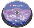 Tarrina de 10 DVD+R Double Layer 8,5 GB 8X.