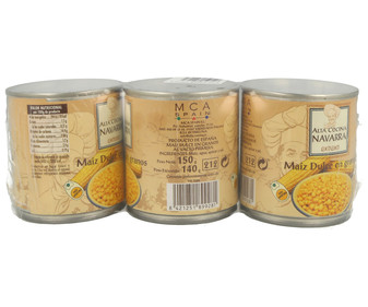 Maiz dulce lata de 140 g. pack de 3 uds. Maiz dulce lata de 140 g. pack de 3 uds.