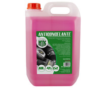 Líquido refrigerante con temperatura de protección de hasta -4ºC, 5L rosa, 10% Monoetilenglicol, MOTORKIT.