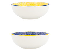 Bol decorativo de porcelana QUID de 16x16x6cm.