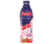 Yogur líquido cremoso para beber con sabor a fresa PASCUAL 750 ml.