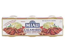 Calamares en salsa americana (Trozos) MIAU 3 x 51 g.