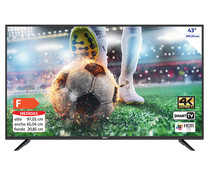 Televisión 109,22 cm (43") LED QILIVE 43US211B 4K, SMART TV, WIFI, TDT T2, USB reproductor, 3HDMI, 60HZ.