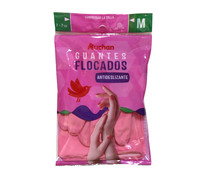 Guantes de látex y algodón flocados especial baños talla mediana 7-7 1/2 PRODUCTO ALCAMPO 1 par