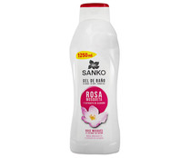 Gel de baño o ducha con aceite de rosa mosqueta y extracto de algodón SANKO  1250 ml.