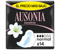 Compresas normal con alas AUSONIA Sensitive 14 uds