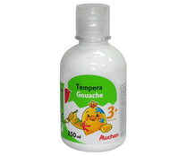 Bote de 250 mm de témpera de color blanco PRODUCTO ALCAMPO.