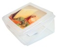 Recipiente hermético para queso, medidas: 13x13.5x7.5 centímetros A  FUEGO LENTO.