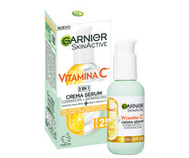 Sérum 2 en 1 (crema hidratante + sérum), para piel apagada con tono irregular GARNIER Skin active 50 ml.