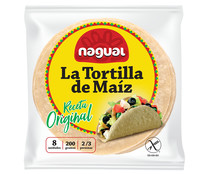 Tortillas Mexicana sin gluten 100 % maíz blanco NAGUAL 8 uds. 200 g.