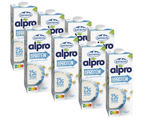 Bebida de soja 100% vegetal, con alto contenido en proteínas (25g x 500 ml) ALPRO 8 x 1 l.