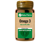 Complemento alimenticio a base de Omega 3, rico en EPA y DHA NATURTIERRA 80 cápsulas.