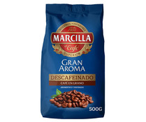 Café descafeinado en grano MARCILLA 500 g.