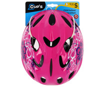 Casco infantil talla 48-52cm., ajustable con diseño de flores CUP'S ALCAMPO.