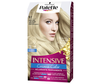 Aclarante permanente tono 9.1 rubio claro PALETTE Intensive creme color de Schwarzkopf. Aclarante permanente tono 9.1 rubio claro PALETTE Intensive creme color de Schwarzkopf.