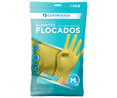 Guantes flocados de latex 100% natural talla M (7-8) CUATROGASA 2 uds.