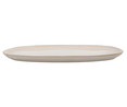 Plato llano irregular fabricado en gres, 26,5x25,7 cm, color blanco, Ikonik BIDASOA.