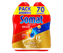 Detergente lavavajilas duplo (antiolores-antigrasa) SOMAT 650 ML. + 650 ML.