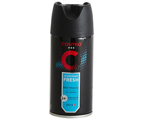 Desodorante en spray para hombre con protección anti-transpirante hasta 24 horas COSMIA Fresh 150 ml.