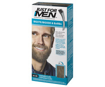 Colorante en gel para barba, bigote y patillas tono M-25 castaño claro JUST FOR MEN 15 ml.
