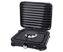 Cocina gas portátil JATA JECG2701 1 quemadores, tapa protectora extraíble.