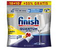 Detergente para lavavajillas a máquina de limón FINISH QUANTUM 18+10 lavados 291,2 g.
