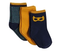 Lote de 3 pares de calcetines para bebé IN EXTENSO, talla 15/17.