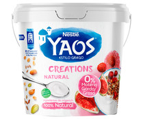 Yogur estilo griego natural con 0% materia grasa YAOS Creations de Nestlé 1 kg.