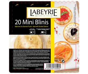 Mini blini LABEYRIE 20 unidades 168 gramos Mini blini LABEYRIE 20 unidades 168 gramos